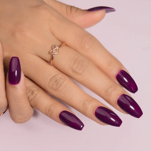 Solid Purple Purple Purple Press on Nails Set