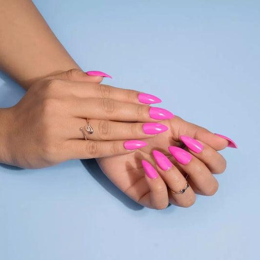 Solid Pink Pink Pink Press-on Nails Set