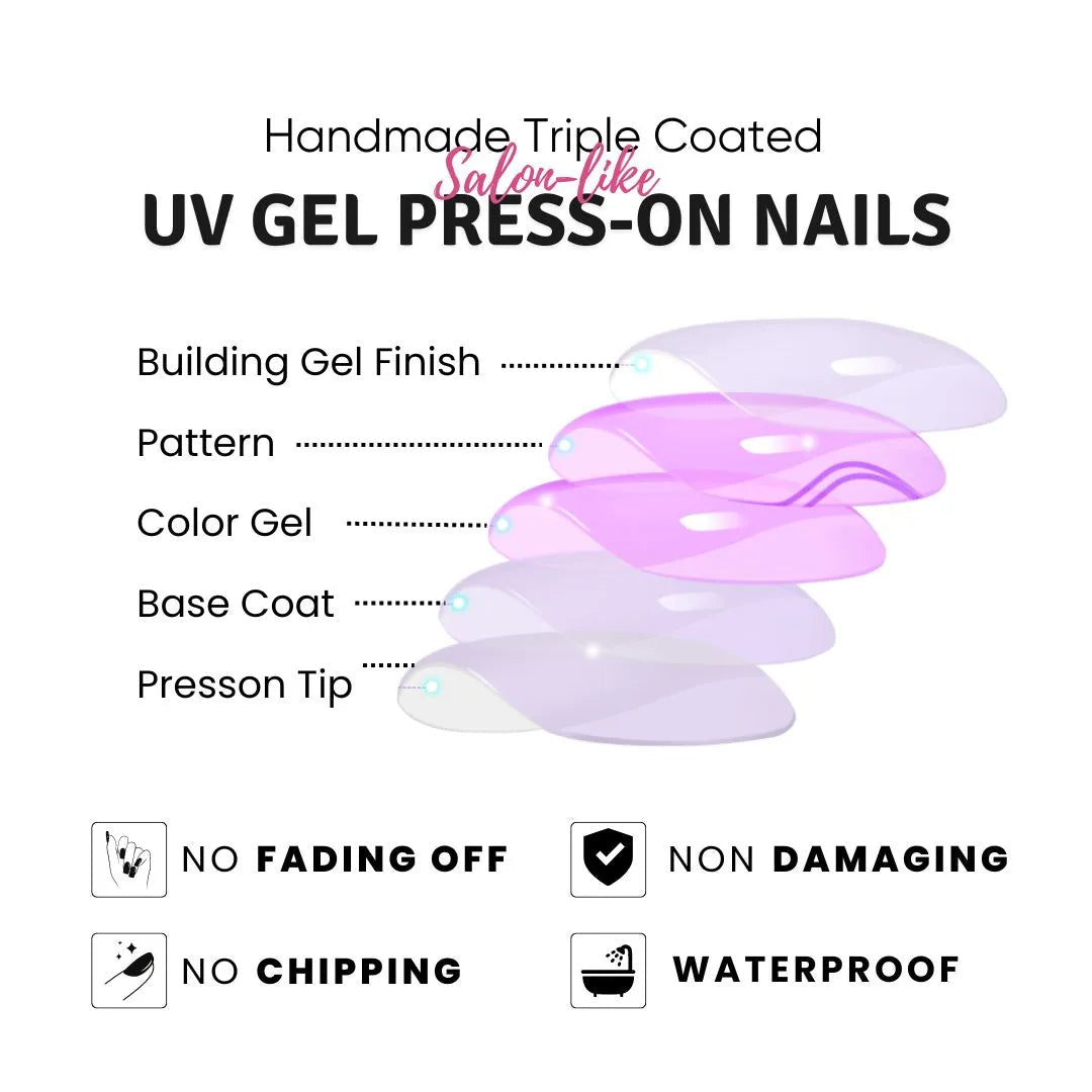 Floral Desi Nude Nails Press-on Nails Set