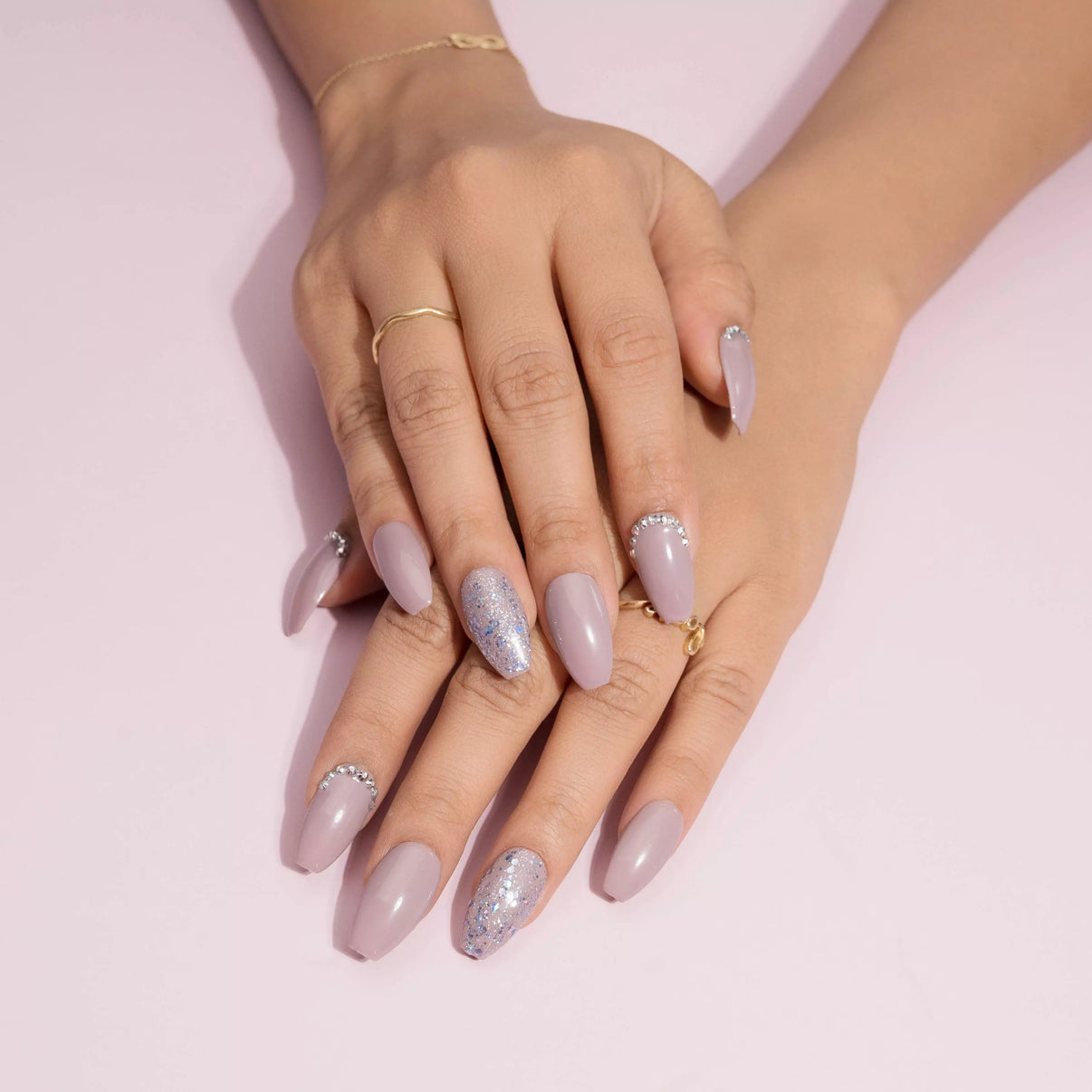 Rhinestone Glitter is my Calling Artificial Nails Set