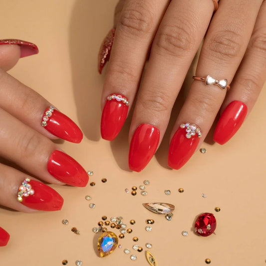Rhinestone The Indian Bride Press-on Nails Set