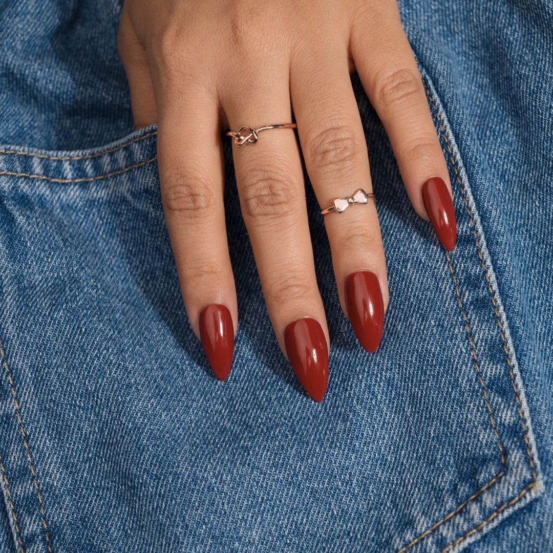 Solid Plain Chocolate Candy Press-on Nails