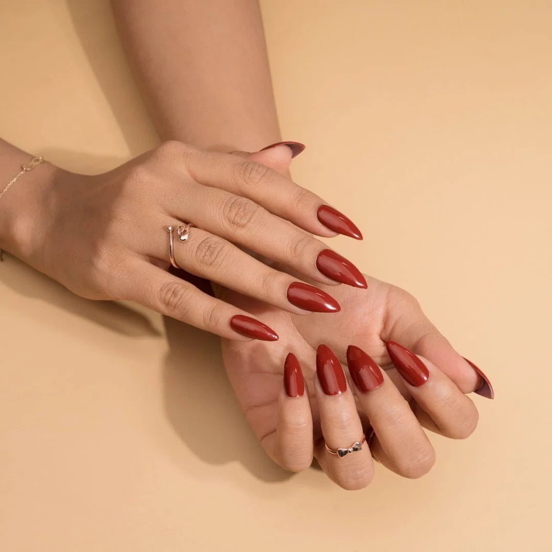 Solid Plain Chocolate Candy Press-on Nails