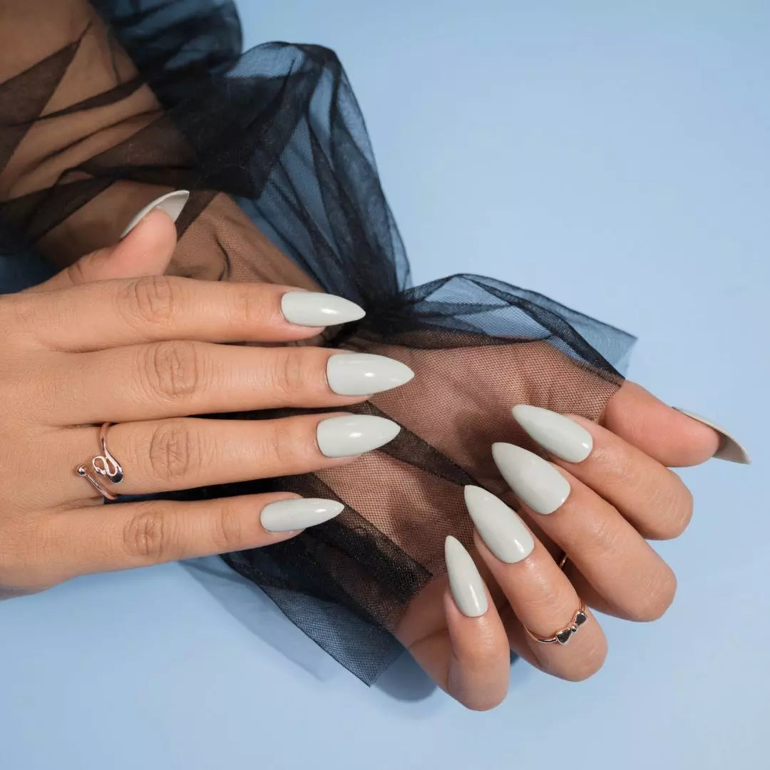 Solid Japanese Love Press On Nails Set