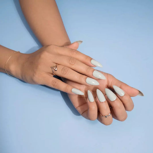 Solid Japanese Love Press On Nails Set