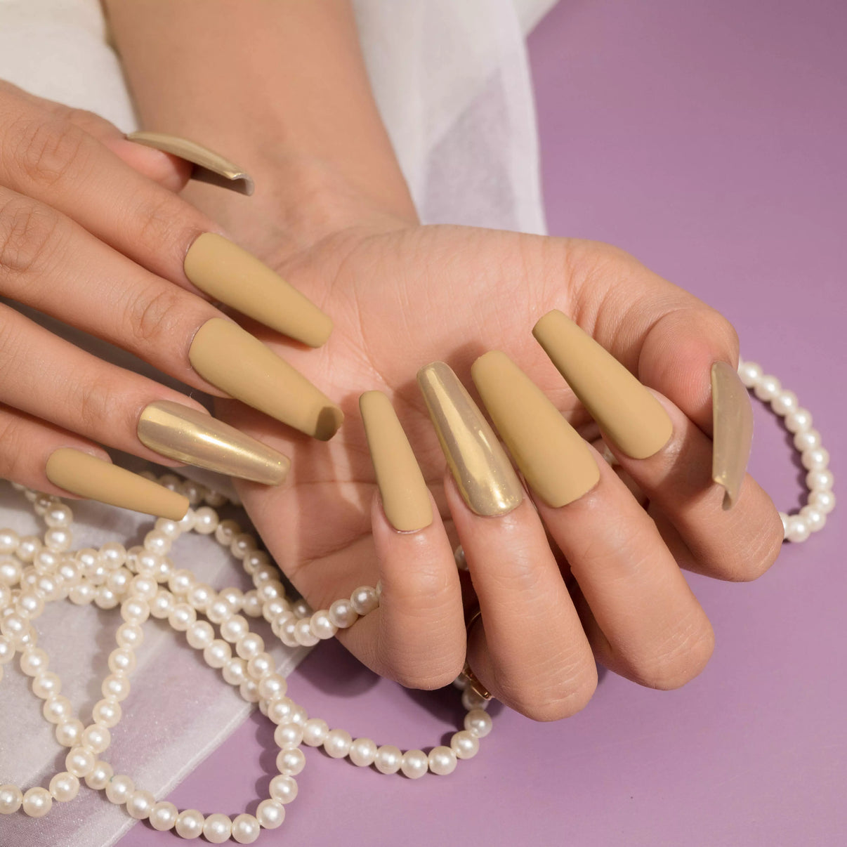 Chrome Metallic Presson Nails Set