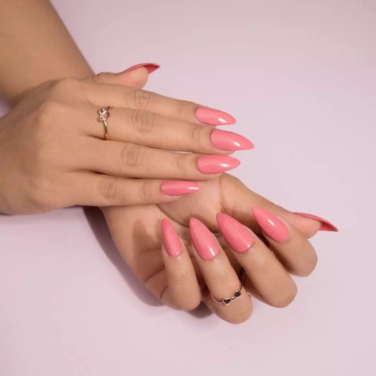 Solid I'm a barbie girl Press on nails like Acrylic Extensions
