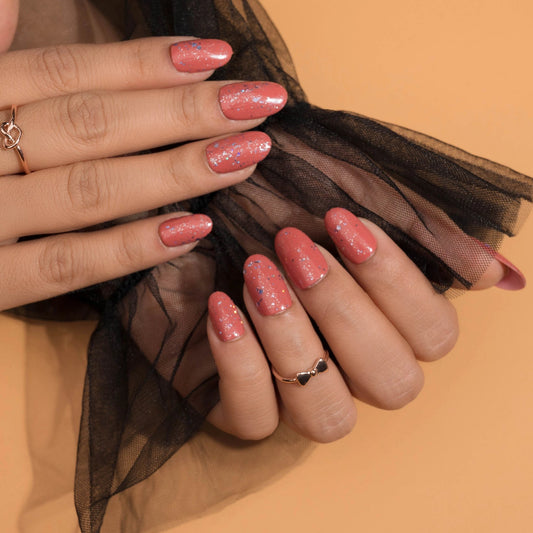 I love Glitter and Chocolate Press-on Nails Set