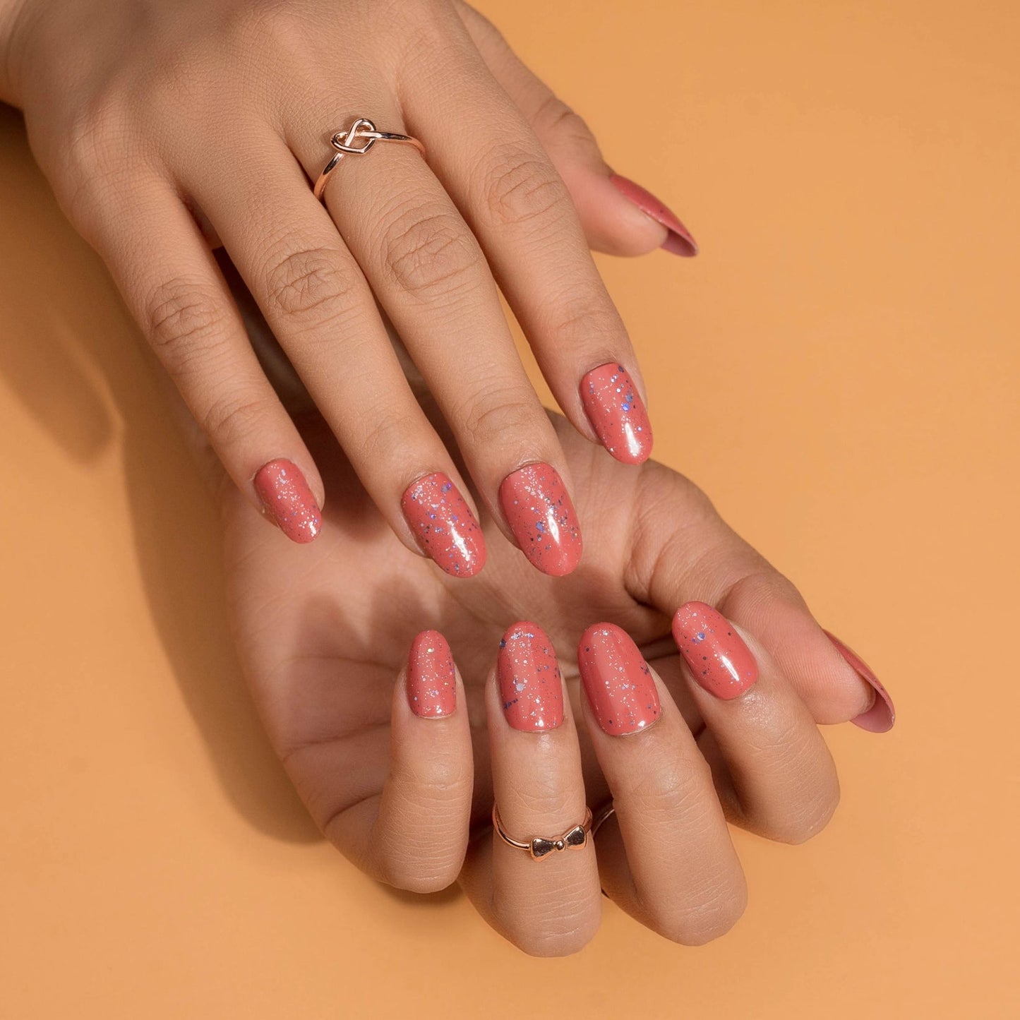 I love Glitter and Chocolate Press-on Nails Set