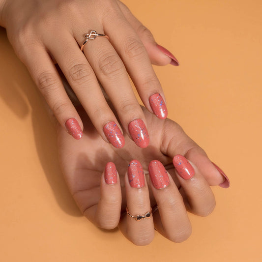 I love Glitter and Chocolate Press-on Nails Set