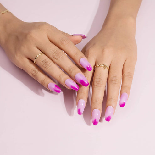 Pink and Purple Ombré Press-On Nails Set