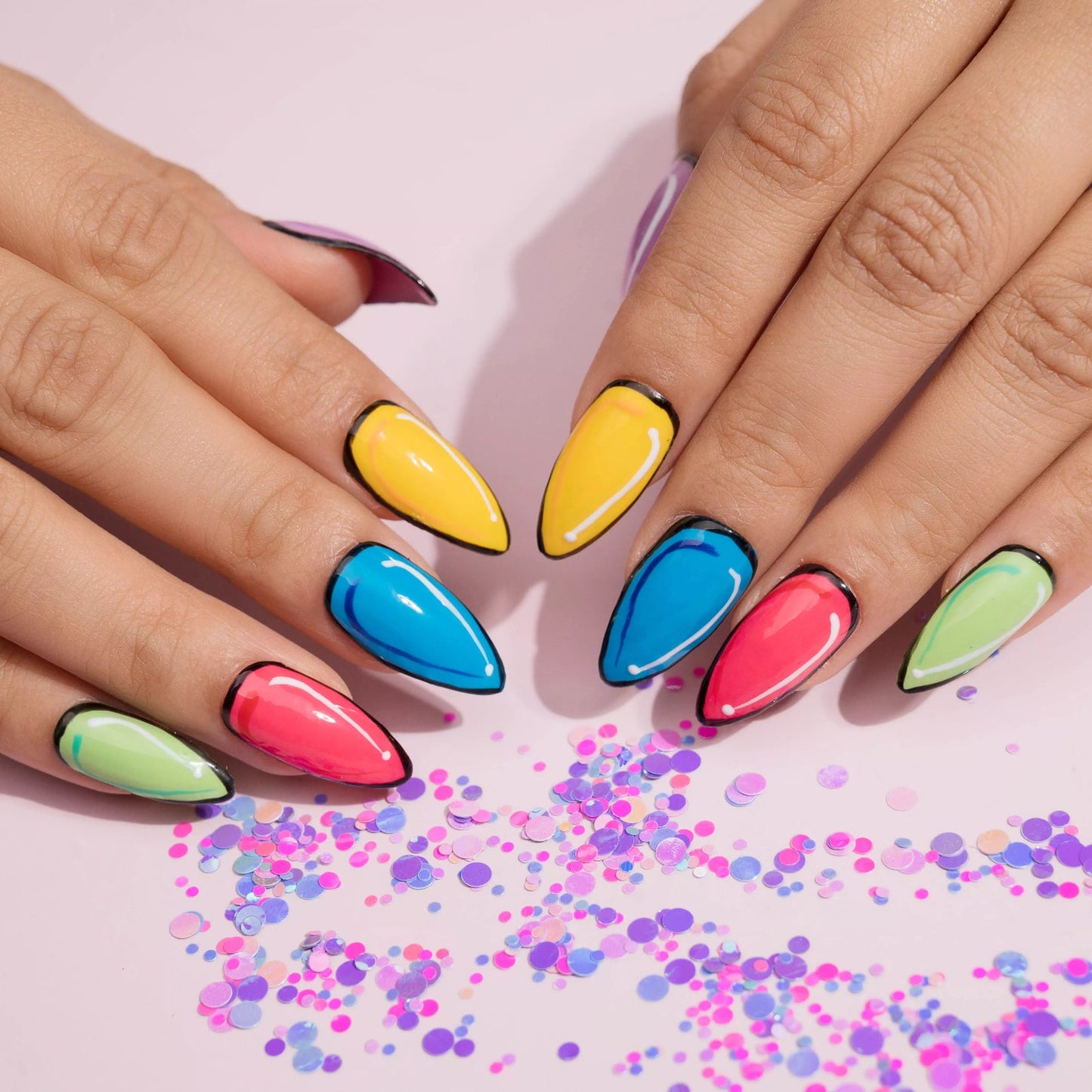 Colour Splash - Freaky cartoon Press-on Nails Set