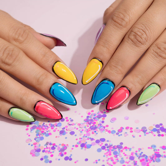 Colour Splash - Freaky cartoon Press-on Nails Set