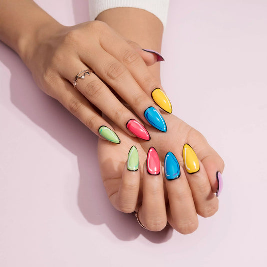 The Colour Splash – I Heart U Press-On Nails Set
