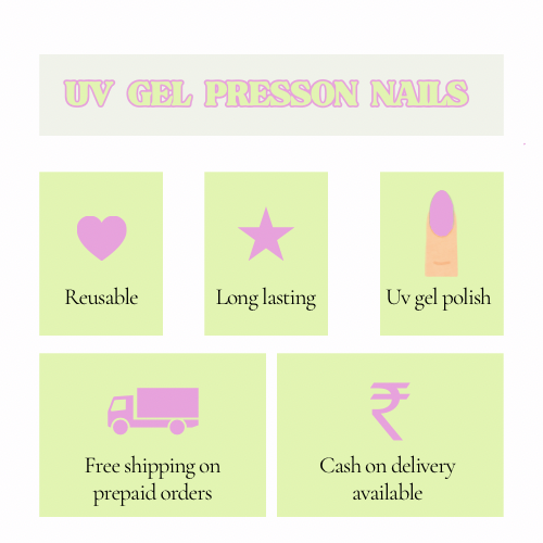 Red Glitter Press-On Nails Set